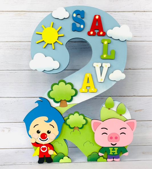 NUMEROS TEMATICOS LUMINOSOS