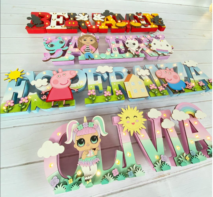 NOMBRES TEMATICOS LUMINOSOS